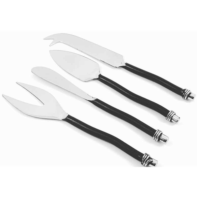 Classy R Us Stainless Steel Curved Handle 4 Piece Speciality Knife Set